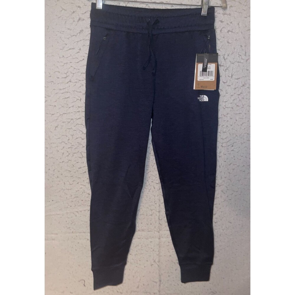 The North Face Canyonlands Jogger Womens S Fleece Blue Sweatpants Zip Pocket NWT